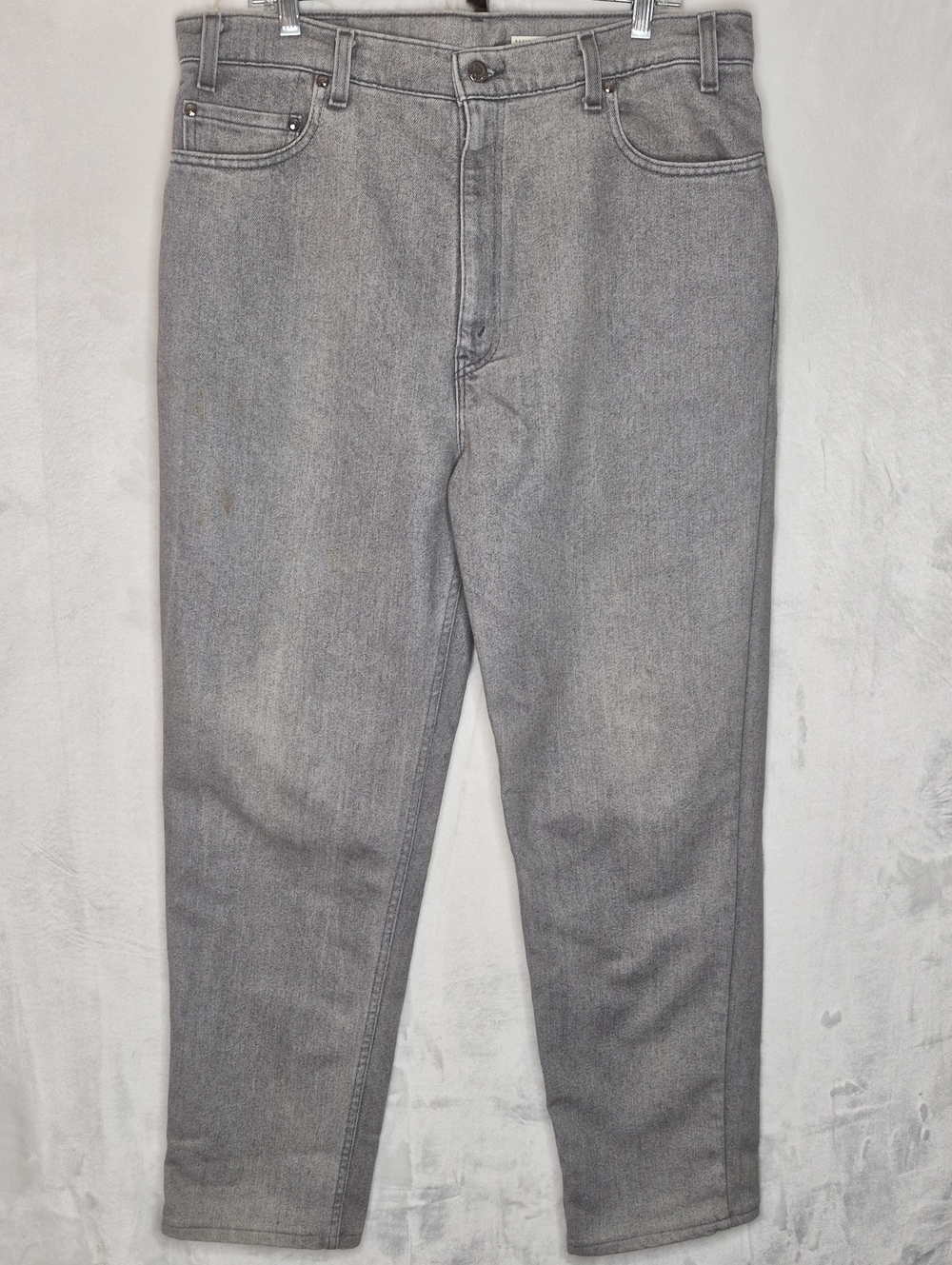 Vintage Levi's 540 Orange Tab Grey Relaxed Fit Jeans 38x34